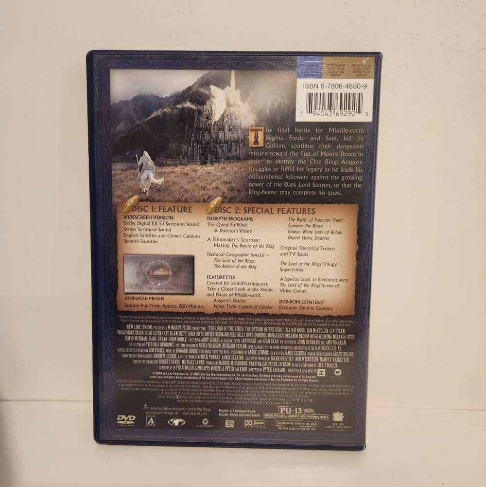 Used The Lord of the Rings 1-3 DVD Movies - Picture 7 of 13